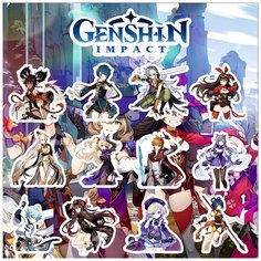 Стикеры "Персонажи Genshin Impact" / Стикербомбинг /Стикеры на телефон / ноутбук / для детей. Ru Print