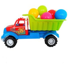 Каталка детская машинка грузовик самосвал KINDER WAY в наборе шарики для игры