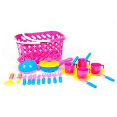 Игрушечный набор детская кухня KINDER WAY продуктовая корзина с игрушечными овощами