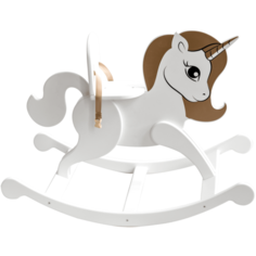 Манюня Качалка для кукол Shining Crown Единорог белоснежный шёлк