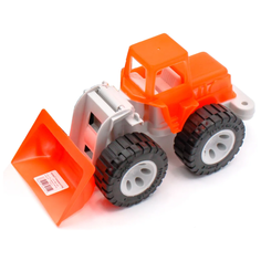 Детский экскаватор игрушка с подвижным ковшом MAXIMUS трактор скрепер Max Group оранжевый / бульдозер игрушка / трактор игрушка / строительная техника игрушки / детская машина каталка для мальчиков / игрушка каталка / машинка детская каталка