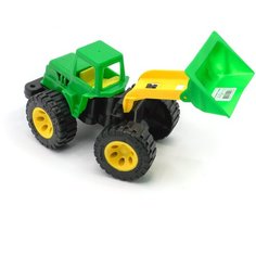 Детский экскаватор игрушка с подвижным ковшом MAXIMUS трактор скрепер Max Group зелёный / бульдозер игрушка / трактор игрушка / строительная техника игрушки / детская машина каталка для мальчиков / игрушка каталка / машинка детская каталка