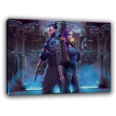 Картина на холсте "Cyberpunk" Ru-print . Картина для интерьера дома. Картина на холсте 30х40.