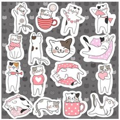 Стикеры "Котики" / Стикербомбинг /Стикеры на телефон / ноутбук / для детей. Ru Print