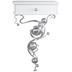 Пристенный столик BOGACHO Heri 1 белый ручная работа