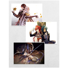 Комплект постеров на белой бумаге "Genshin Impact" / Постер размером 45х32 см Ru Print