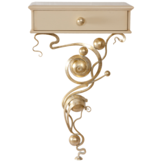 Пристенный столик BOGACHO Heri 1 кремовый ручная работа