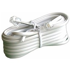 Кабель для телефона Premier 6-400 10.0 WH патч-корд 6p4c белый - 10 метров