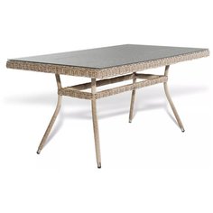 «Латте» плетеный стол из искусственного ротанга, цвет светло-соломенный 160х90см 4 Si S