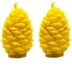 Свеча из воска "Кедровая шишка" (2 шт)