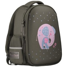 Рюкзак- облегченная капсула темно-серый с эргономичной спинкой "милый слоник Bruno Visconti