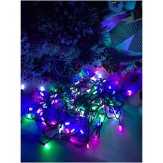 Серпантин / Гирлянда светодиодная домашняя 9,5 м, разноцветная, мультиколор, с контроллером