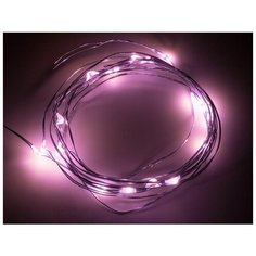 Гирлянда NEON-NIGHT 303-007, 200 см, 20 ламп, розовый/прозрачный провод