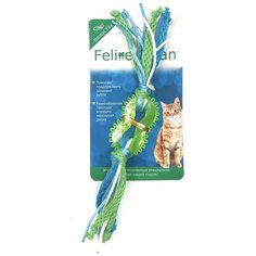 Feline Clean игрушка для кошек Dental Колечко прорезыватель с лентами, резина Кеша