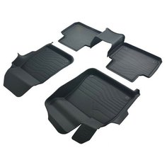 Автоковрик SRTK 3D люкс для Volkswagen Touareg III (2018-), высокий борт, резина