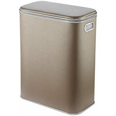 Корзина для белья Geralis RBH-B Ромб темная, кант хром, стандартная