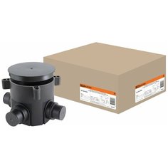 Коробка установочная СП D70х72мм, 4 ввода, черная, для заливки в бетон, IP44 TDM {SQ1402-9502}