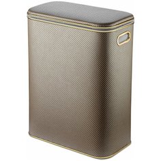 Корзина для белья Geralis RBG-B Ромб темная, кант золото, стандартная