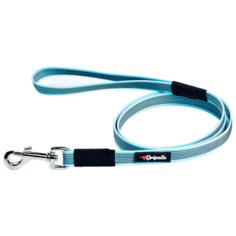 Поводок для собак Gripalle прорезиненный, стальная фурнитура морская волна 1.5 м 20 мм