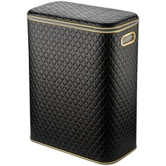 Geralis Корзина для белья CBG-B 60х45x25 см чёрный/золотистый