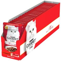 GOURMET MON PETIT для взрослых кошек с говядиной в соусе (50 гр х 30 шт)
