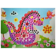 Color Kit Мозаика-стикеры Розовый Дракончик (L010)