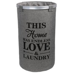 Корзина для белья 80л серая FX-1031A Fixsen