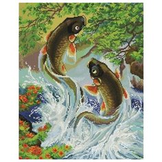 Прыгающие карпы Мозаика на подрамнике 40х50 40х50 Белоснежка 320-ST-S