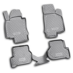 Коврики в салон SKODA Octavia II (Typ 1Z) 2004-2013, 4 шт. (полиуретан, серые) Element