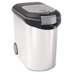 Контейнер для корма CURVER с колесами и ковшиком 35 л металлик