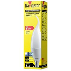 Светодиодная лампа свеча Navigator 61 242 NLL-FC37-7-230-6.5K-E14-FR, цена за 1 шт.