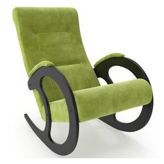 Кресло-качалка Блюз, Модель 3 ткань Верона Эпл Грин, каркас венге Мебелик