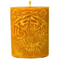 Свеча из воска "Тигр" желтый (2 шт)