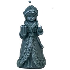 Свеча из воска "Снегурочка" в синем цвете (2шт)