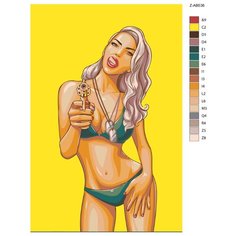 Картина по номерам, 40 x 60, Z-AB536, "Живопись по номерам", набор для раскрашивания, раскраска