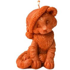 Свеча из воска "Тигренок" в оранжевом цвете (2шт)