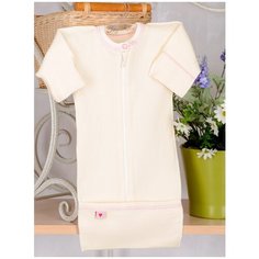 Конверт-мешок Трия МиниЯ М 1302 экрю/розовая отделка 42 см Triya