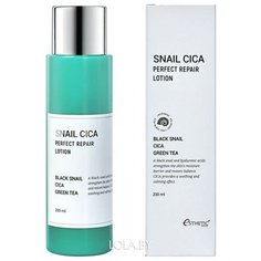 Esthetic House Snail Cica Perfect Repair Lotion Восстанавливающий лосьон для лица с муцином улитки и центеллой, 200 мл