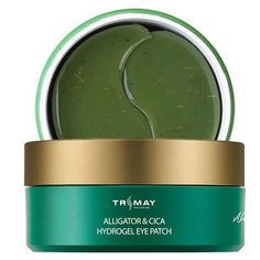 Trimay Alligator & Cica Hydrogel Eye Patch Универсальные успокаивающие патчи для области вокруг глаз с маслом аллигатора, 60 шт