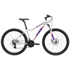 Велосипед STARK Viva 27.2 D 2021 белый/фиолетовый 14.5"