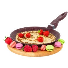 Сковорода блинная 22 см Elan Gallery гармония вкуса Рубин, с несъёмной ручкой