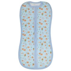 Многоразовая пеленка Ангелочки из интерлока набивного на молнии 10271 р. 56, голубой