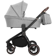 Универсальная коляска CARRELLO Epica 3 в 1, silver grey/black frame, цвет шасси: черный