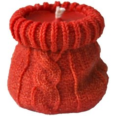 Свеча из воска "Вязаный мешочек"