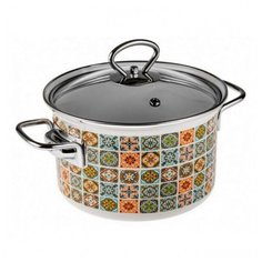 Кастрюля эмалированная Hitt Patchwork С-1610САП4/4ДТ 2,0л.