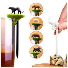 Набор шпажек-маркеров для бокалов Qualy Hot animal