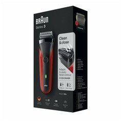 Электробритва Braun 300s Series 3,красный