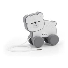 Viga Каталка на веревочке Белый медведь 44001 Vigatoys