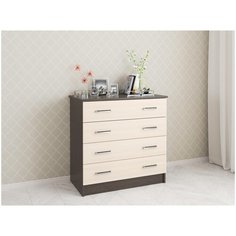 Комод Катрин-3 с 4 ящиками венге/дуб молочный (тэкс)