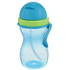 Поильник с трубочкой Tescoma Bambini 668172, 300 мл зеленый/синий